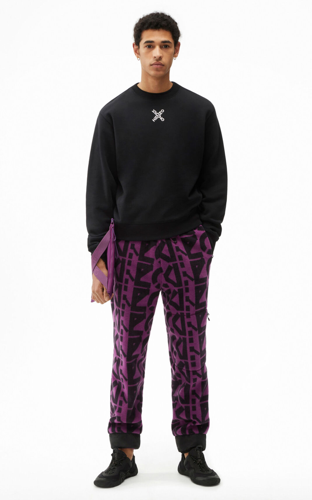 Sweatshirt Kenzo Sport Little X Masculino - Pretas | 728GOJBFZ